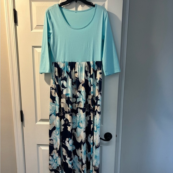 Floral long women’s maxi dress size large - Picture 2 of 7